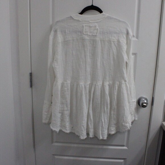 Free People White Button-Down Blouse - Picture 3 of 3